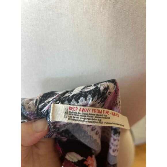 Free People Stevie Floral Lace Black & Purple Slip Dress - Picture 6 of 8